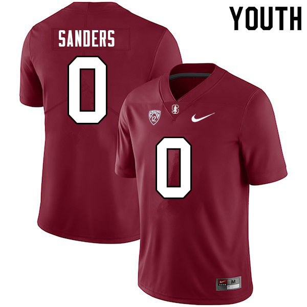 Youth #0 Isaiah Sanders Stanford Cardinal College Football Jerseys Sale-Cardinal - Click Image to Close